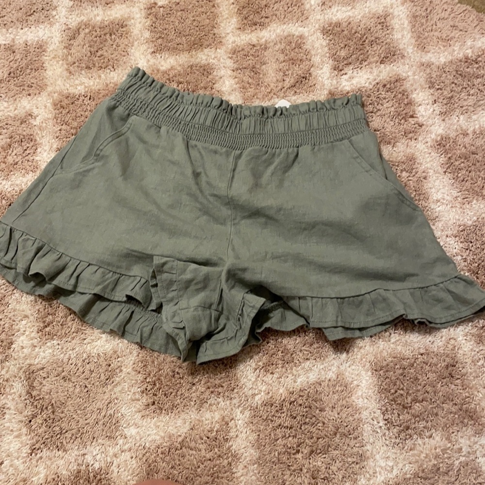 Olive green shorts